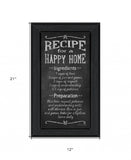 Recipe for a Happy Home 2 Black Framed Print Wall Art - Homeroots