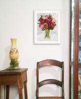 Vases with Flowers II 1 White Framed Print Wall Art - Homeroots - Flyclothing LLC