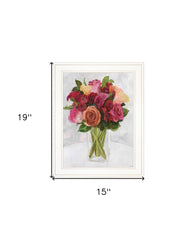 Vases with Flowers II 1 White Framed Print Wall Art