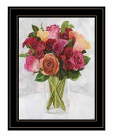 Vases with Flowers II 2 Black Framed Print Wall Art - Homeroots - Flyclothing LLC