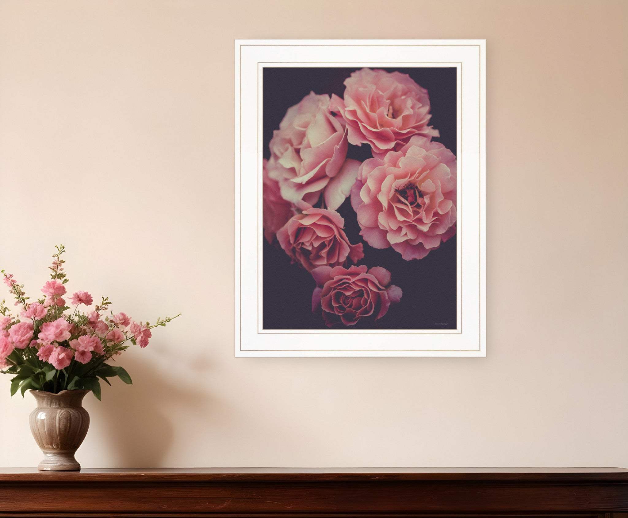 Dreamy Rose 1 White Framed Print Wall Art - Homeroots - Flyclothing LLC