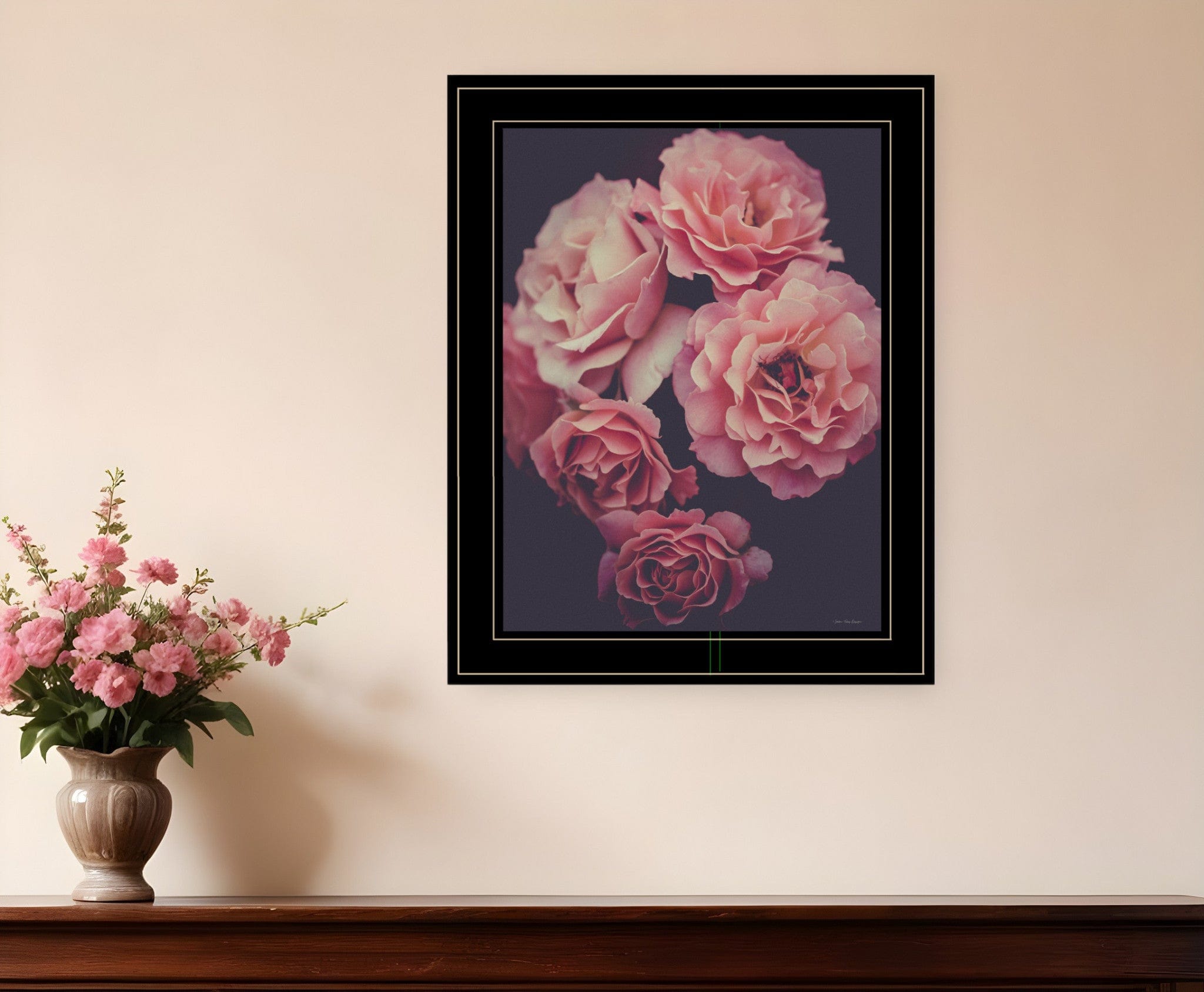 Dreamy Rose 2 Black Framed Print Wall Art - Homeroots