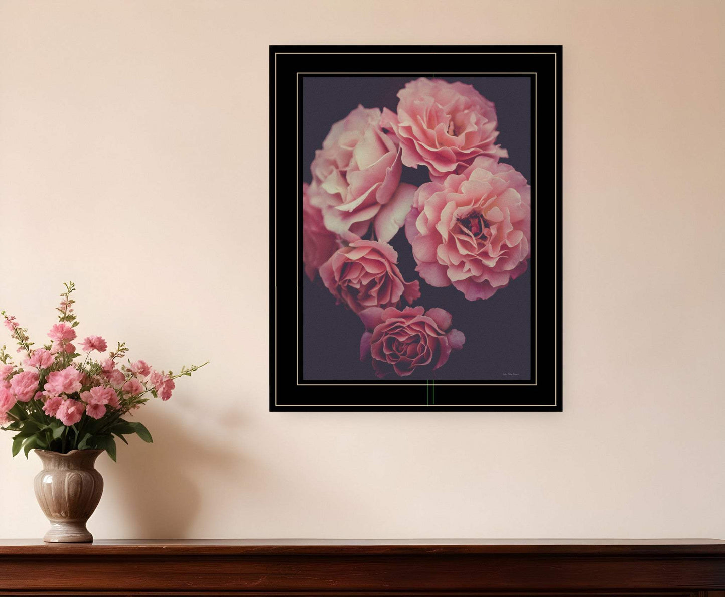 Dreamy Rose 2 Black Framed Print Wall Art - Homeroots - Flyclothing LLC