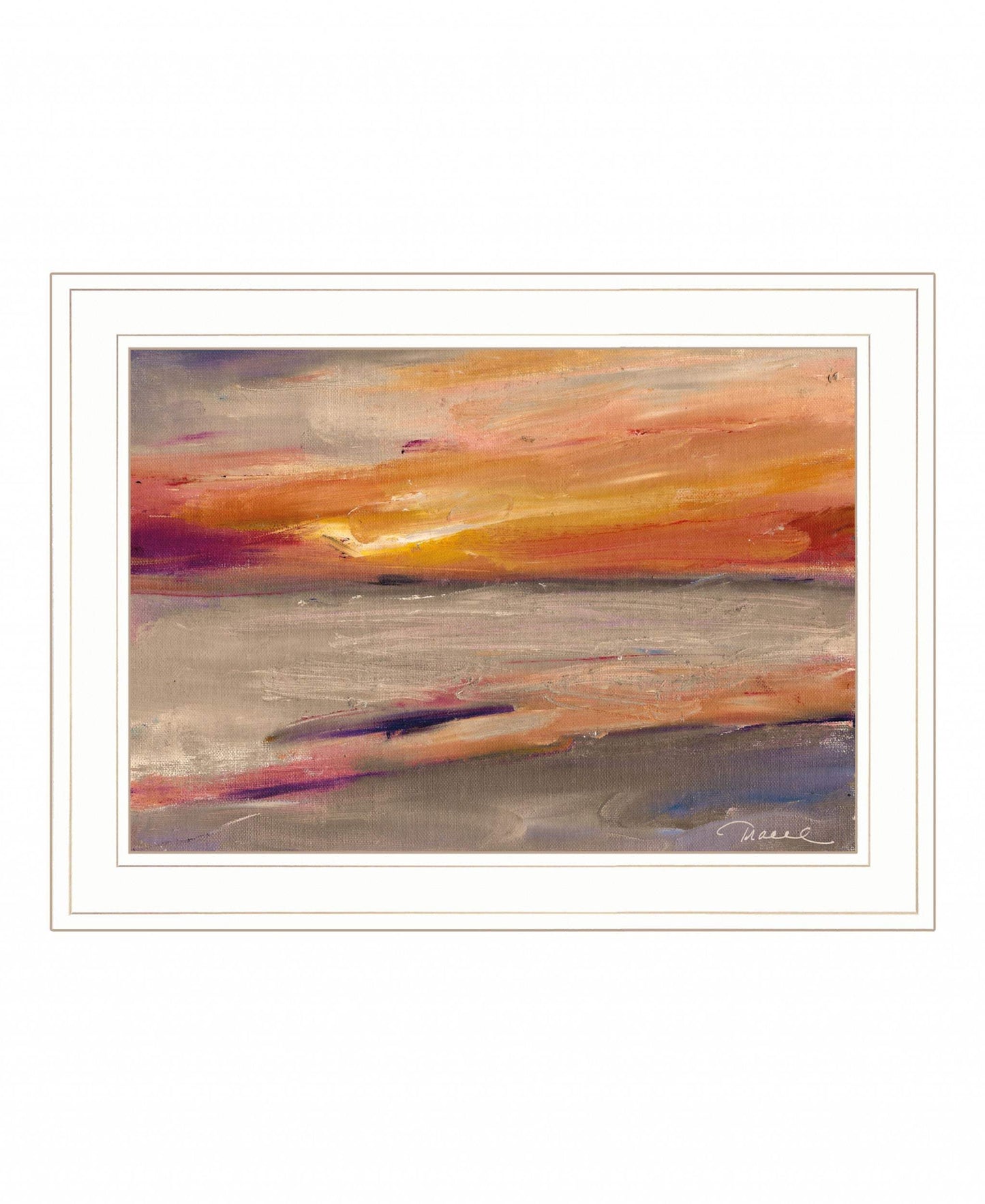 Western Sky 1 White Framed Print Wall Art - Homeroots - Flyclothing LLC