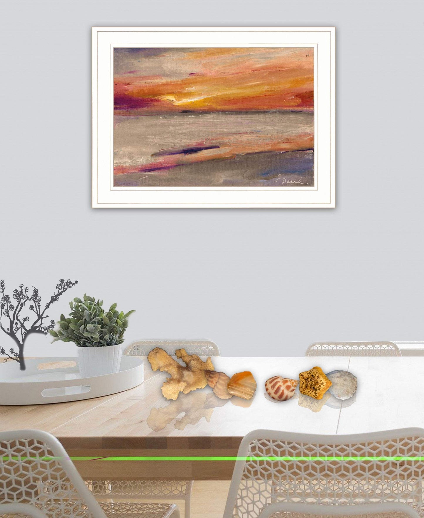 Western Sky 1 White Framed Print Wall Art - Homeroots - Flyclothing LLC