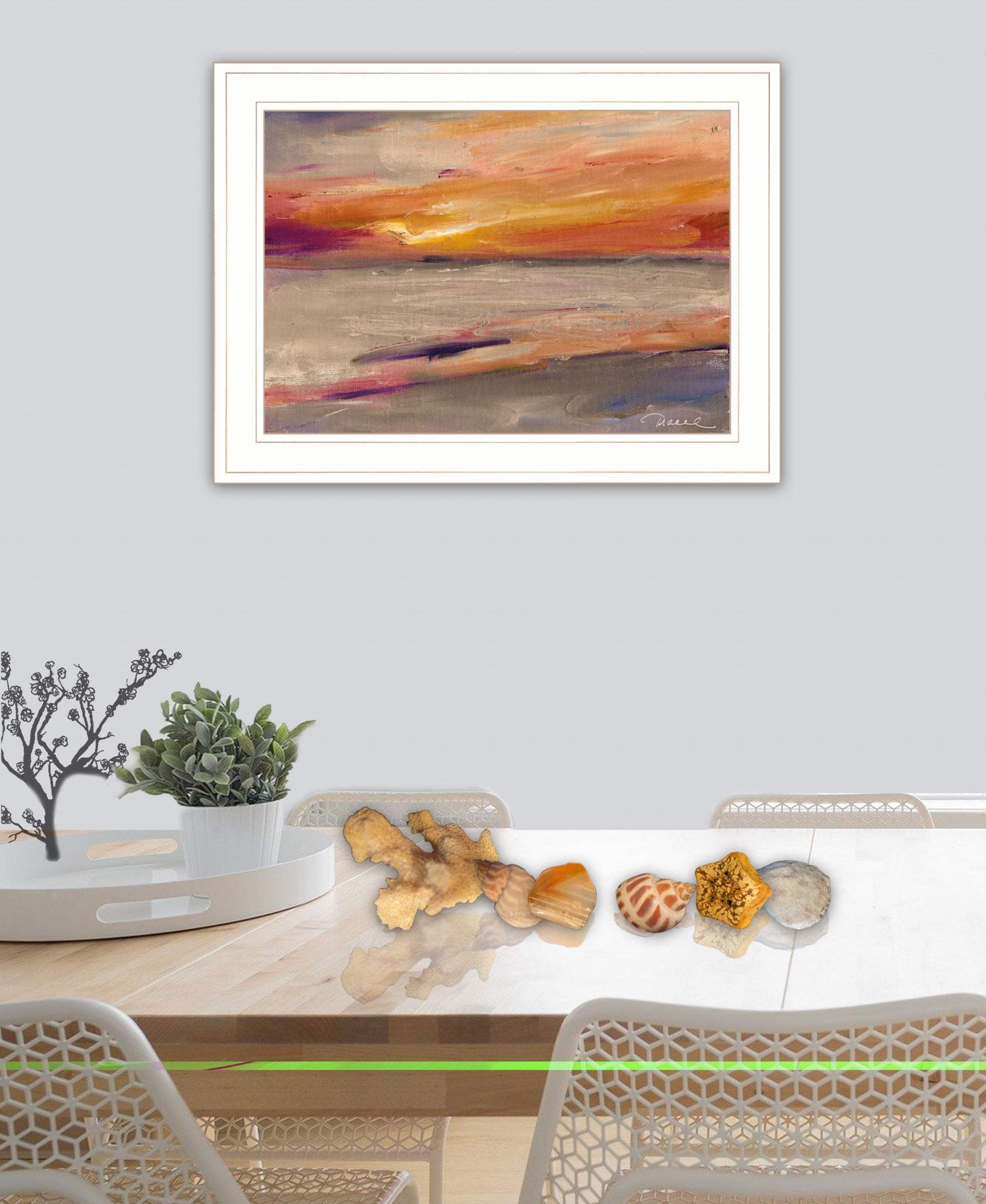 Western Sky 1 White Framed Print Wall Art - Homeroots - Flyclothing LLC