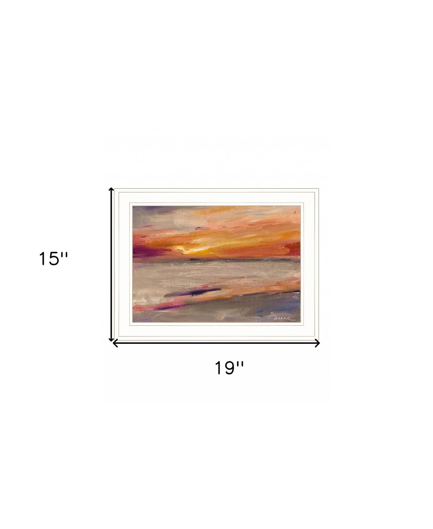 Western Sky 1 White Framed Print Wall Art - Homeroots - Flyclothing LLC