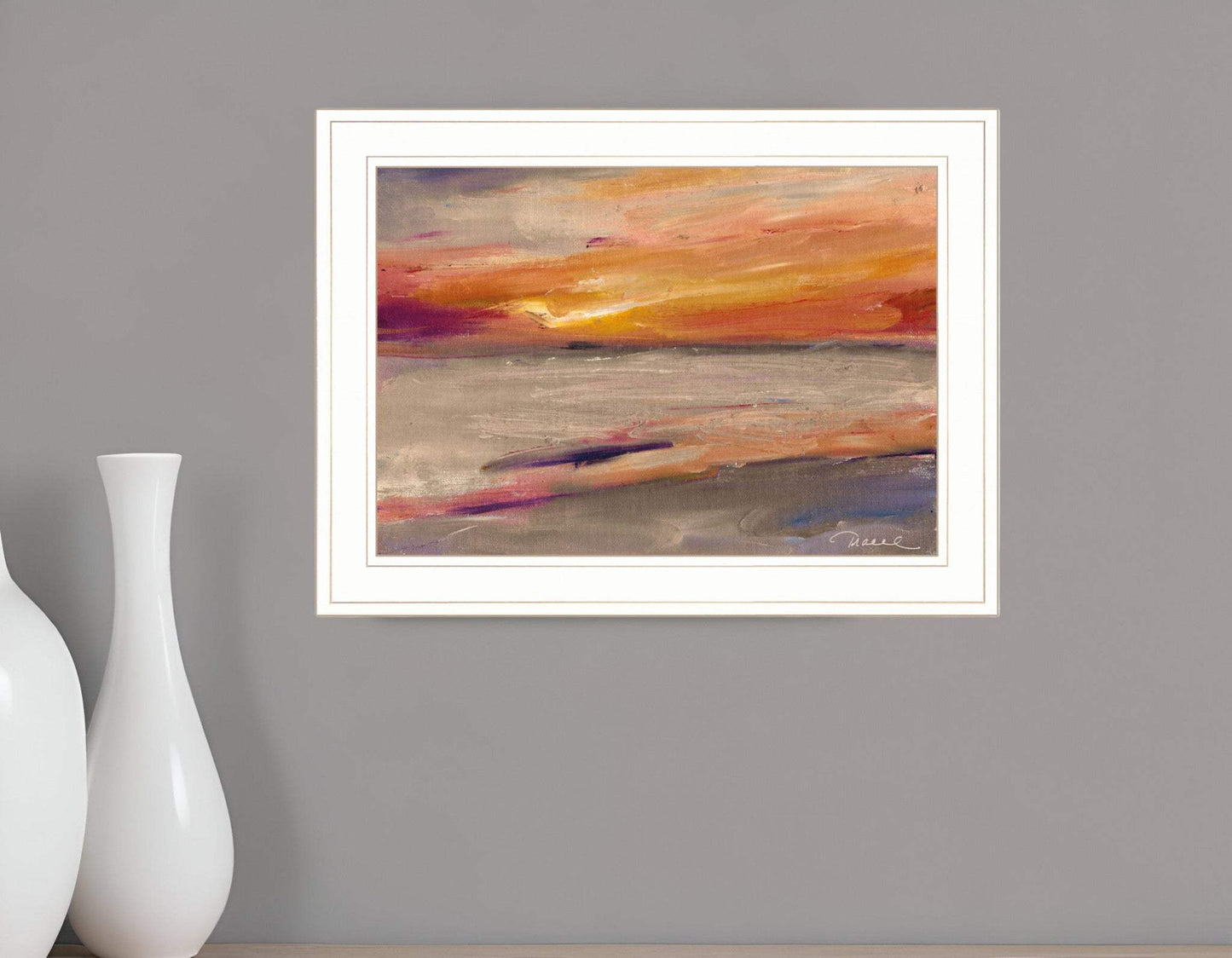 Western Sky 1 White Framed Print Wall Art - Homeroots - Flyclothing LLC