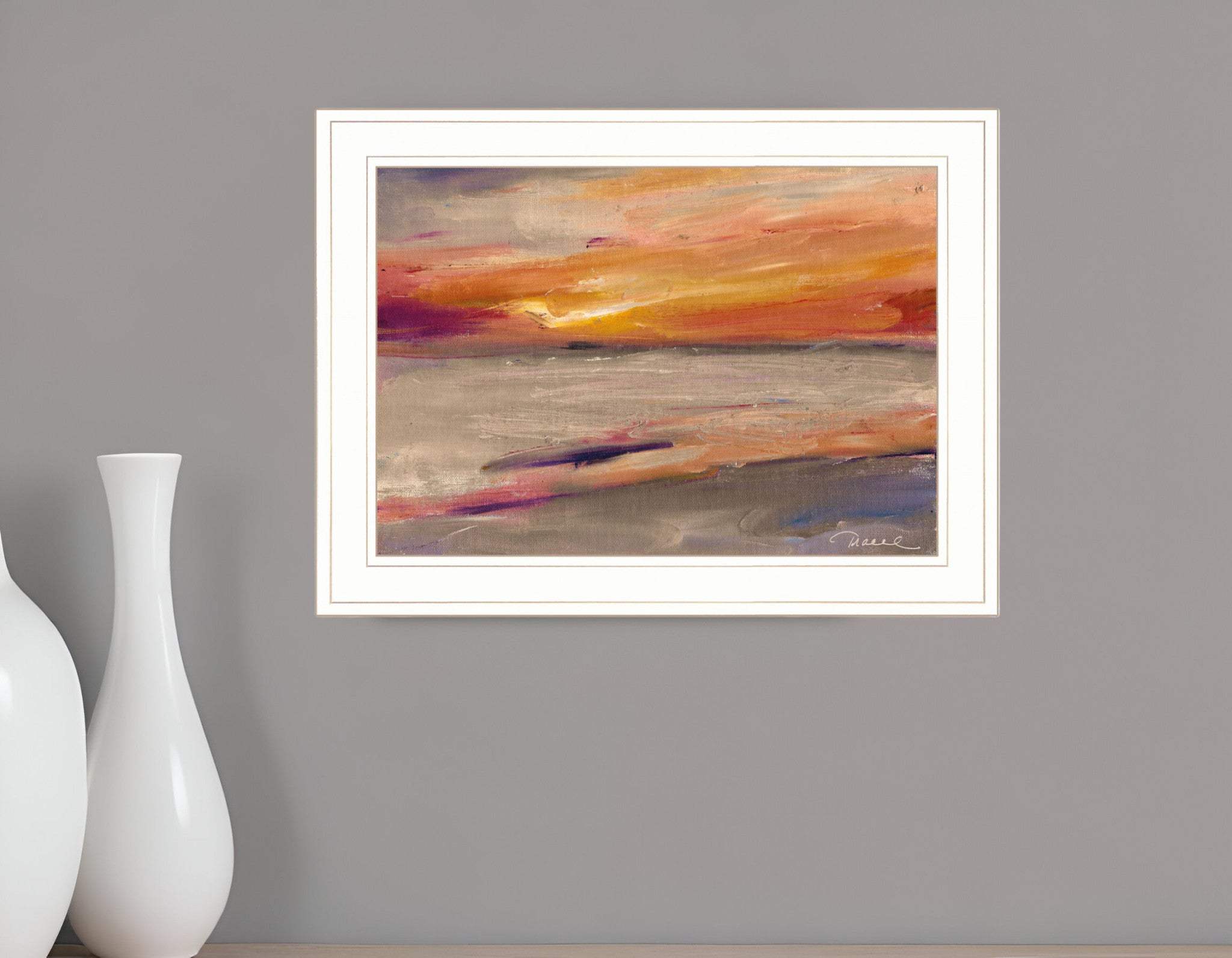 Western Sky 1 White Framed Print Wall Art - Homeroots - Flyclothing LLC