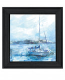 Serenity Sloop 2 Black Framed Print Wall Art - Homeroots