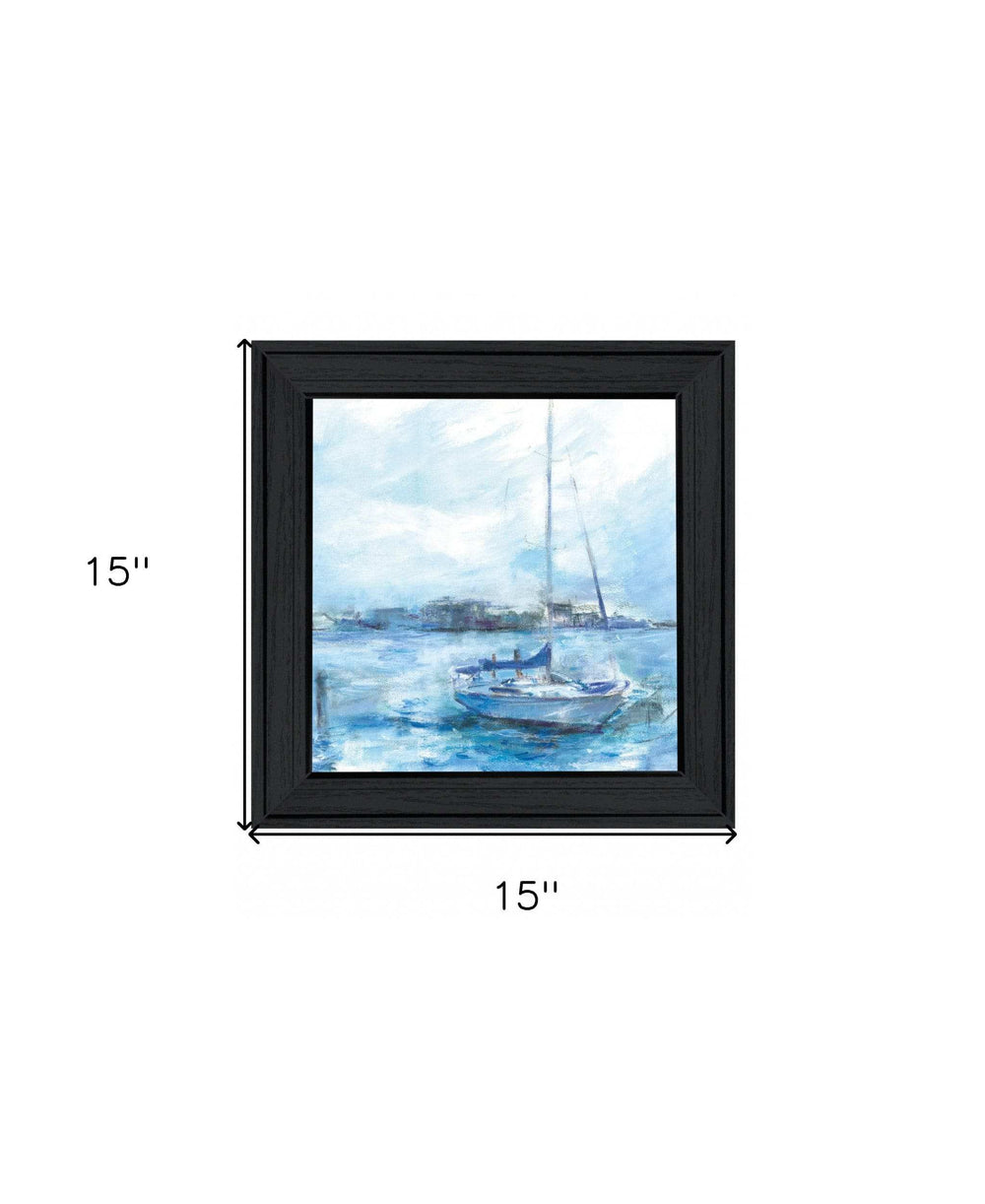 Serenity Sloop 2 Black Framed Print Wall Art - Homeroots - Flyclothing LLC
