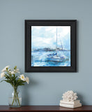 Serenity Sloop 2 Black Framed Print Wall Art - Homeroots