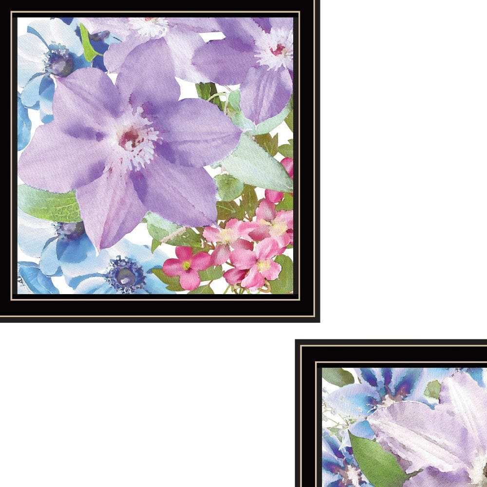 Set Of Two Clematis Black Framed Print Wall Art - Homeroots - Flyclothing LLC