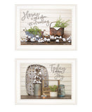 Set Of Two Choose Joy White Framed Print Wall Art - Homeroots