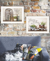 Set Of Two Choose Joy White Framed Print Wall Art - Homeroots - Flyclothing LLC