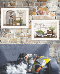 Set Of Two Choose Joy White Framed Print Wall Art