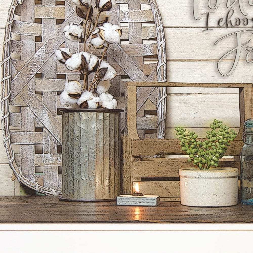 Set Of Two Choose Joy White Framed Print Wall Art - Homeroots - Flyclothing LLC