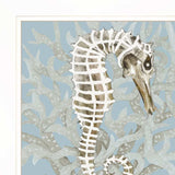 Set Of Two Coral Seahorse White Framed Print Wall Art - Homeroots - Flyclothing LLC
