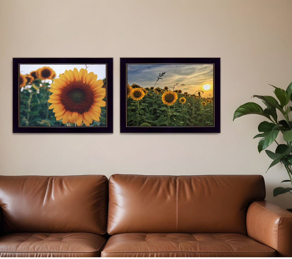 Set Of Two Midwest Living 4 Black Framed Print Wall Art - Homeroots