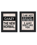 Set Of Two The New Normal Black Framed Print Wall Art - Homeroots