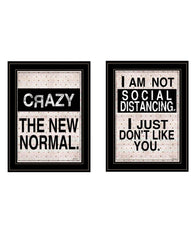 Set Of Two The New Normal Black Framed Print Wall Art