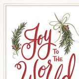 Set Of Two Good Tidings and Joy White Framed Print Wall Art - Homeroots - Flyclothing LLC
