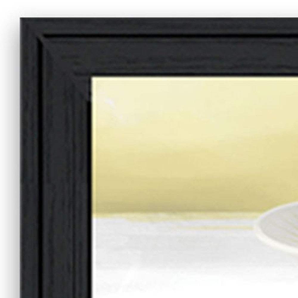 Set Of Three Tea Cups and Yellow Flowers Black Framed Print Kitchen Wall Art - Homeroots - Flyclothing LLC