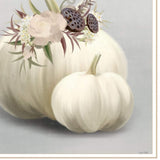 Set Of Two BOHO Pumpkins and Flowers 2 White Framed Print Wall Art - Homeroots - Flyclothing LLC