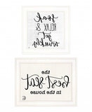 Set Of Two The Best Seat in the House 1 White Framed Print Bathroom Wall Art - Homeroots - Flyclothing LLC