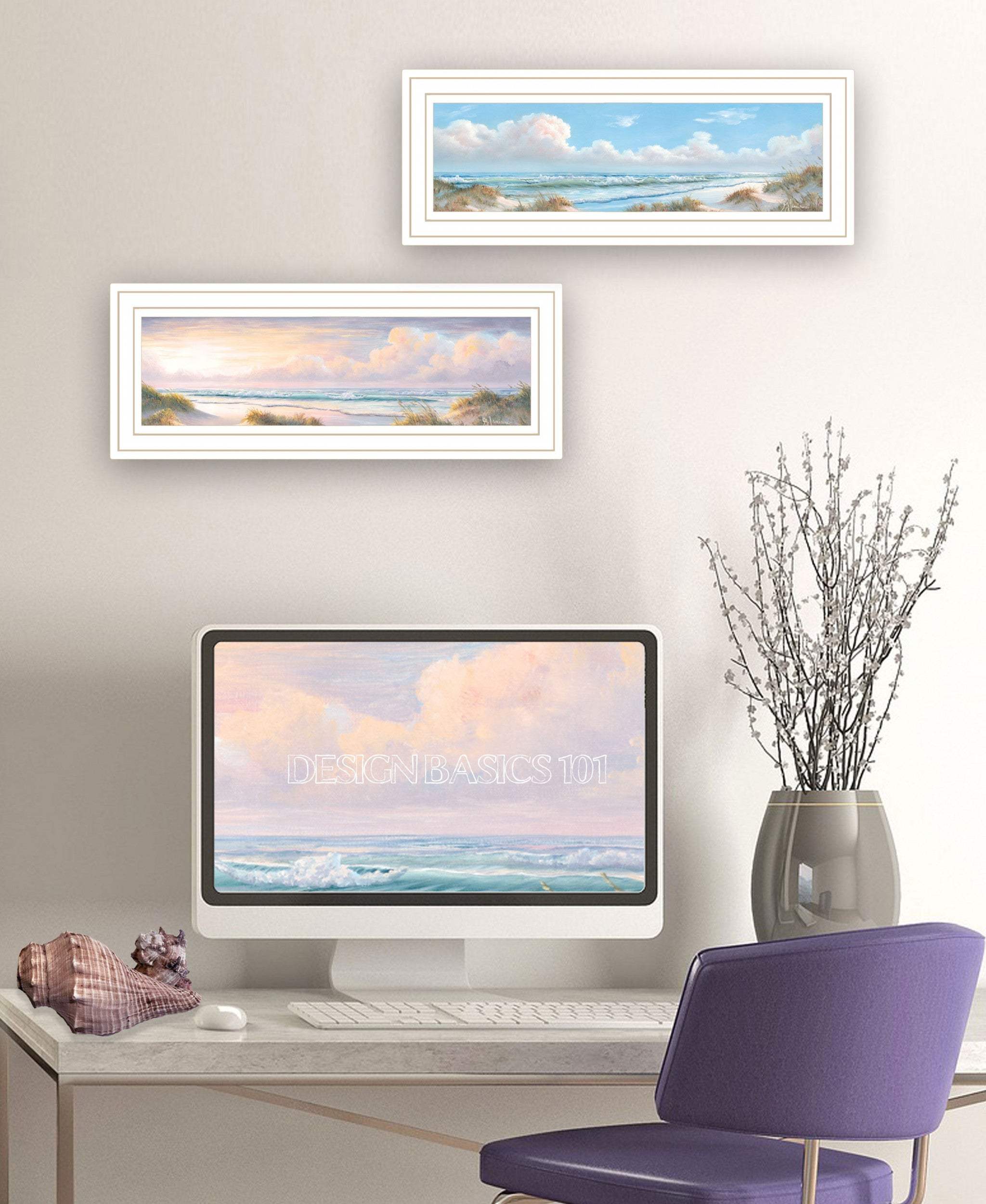 Set Of Two Nautical Boat 1 White Framed Print Wall Art - Homeroots - Flyclothing LLC