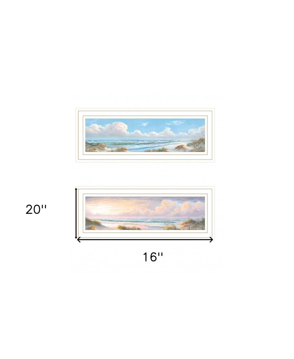 Set Of Two Nautical Boat 1 White Framed Print Wall Art - Homeroots - Flyclothing LLC