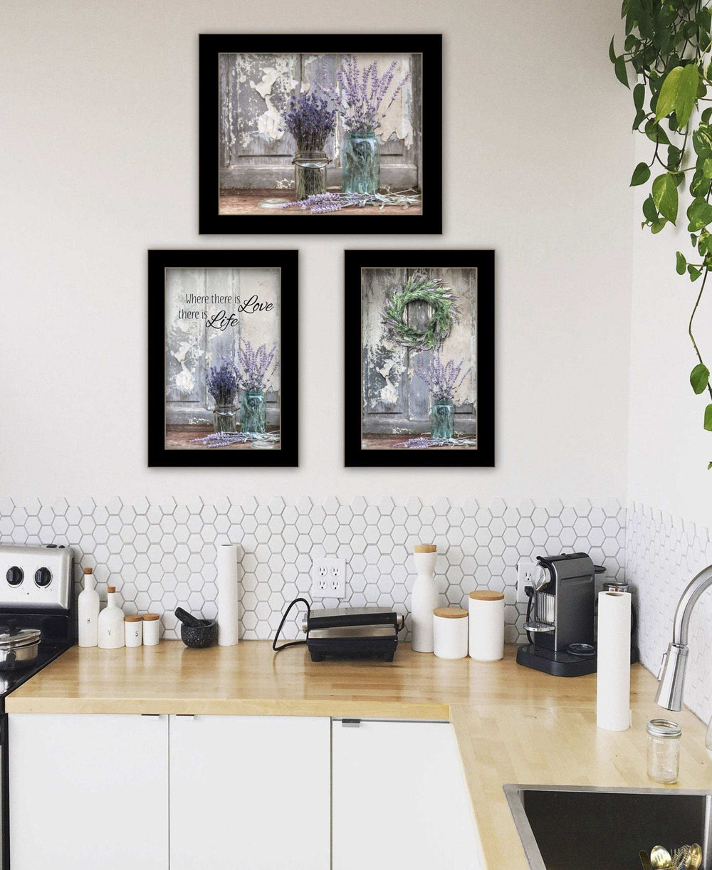 Set Of Three Abundance of Beauty Black Framed Print Wall Art - Homeroots - Flyclothing LLC