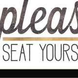 Set Of Two No Selfies When Seated Black Framed Print Bathroom Wall Art - Homeroots - Flyclothing LLC