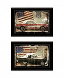 Set Of Two Vintage Classics 1 Black Framed Print Wall Art - Homeroots