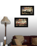 Set Of Two Vintage Classics 1 Black Framed Print Wall Art - Homeroots
