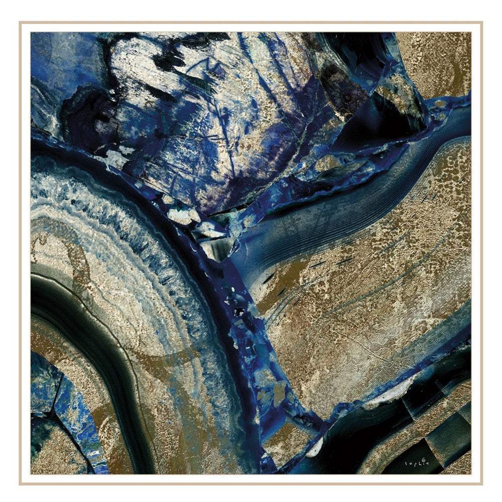 Set Of Three Deep Blue 2 White Framed Print Wall Art - Homeroots - Flyclothing LLC