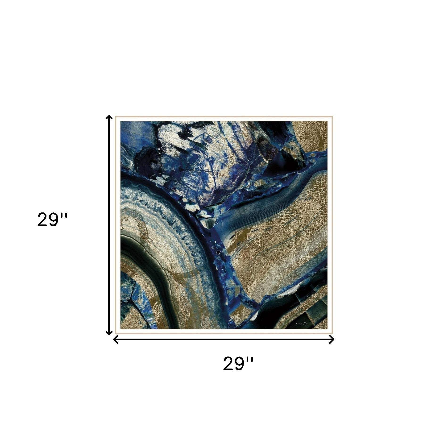 Set Of Three Deep Blue 2 White Framed Print Wall Art - Homeroots - Flyclothing LLC