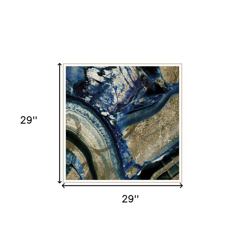 Set Of Three Deep Blue 2 White Framed Print Wall Art - Homeroots - Flyclothing LLC