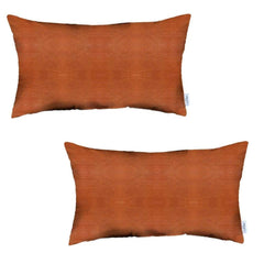 Decorative Vegan Faux Leather Throw Pillow Set of 2 - Homeroots