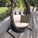 14" X 20" Espresso Indoor Outdoor Throw Pillow With Texture - Homeroots