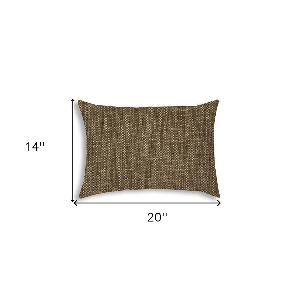 14" X 20" Espresso Indoor Outdoor Throw Pillow With Texture - Homeroots - Flyclothing LLC