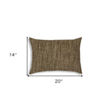 14" X 20" Espresso Indoor Outdoor Throw Pillow With Texture - Homeroots - Flyclothing LLC