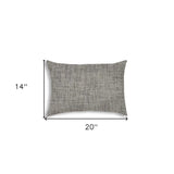 14" X 20" Light Gray Indoor Outdoor Throw Pillow - Homeroots - Flyclothing LLC