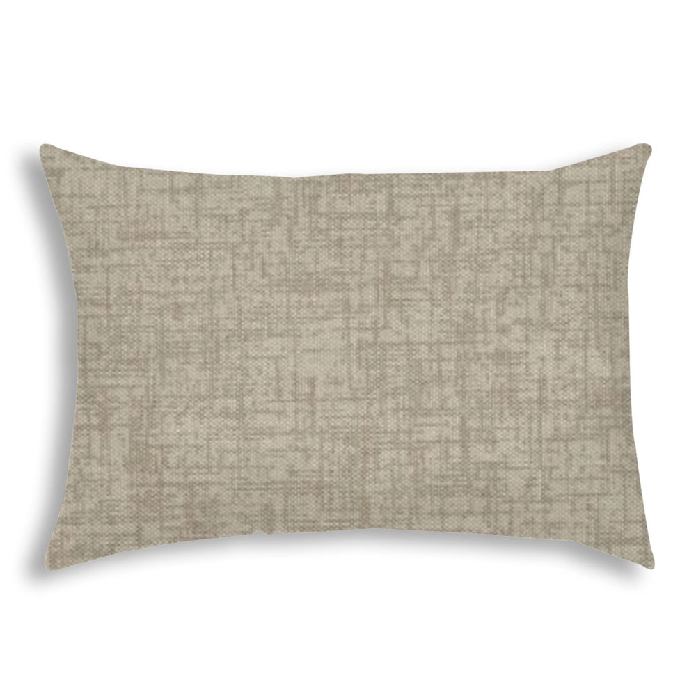 14" X 20" Taupe Indoor Outdoor Throw Pillow - Homeroots - Flyclothing LLC