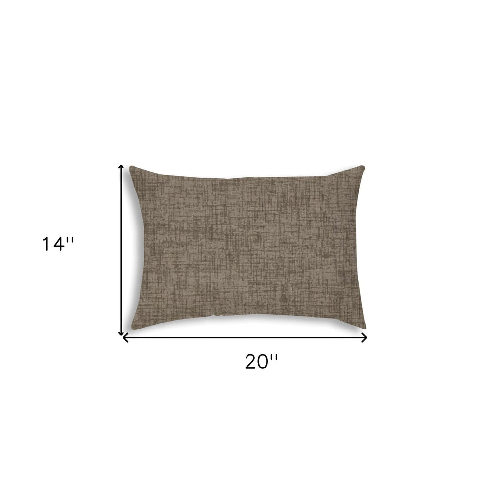 14" X 20" Taupe Indoor Outdoor Throw Pillow - Homeroots - Flyclothing LLC