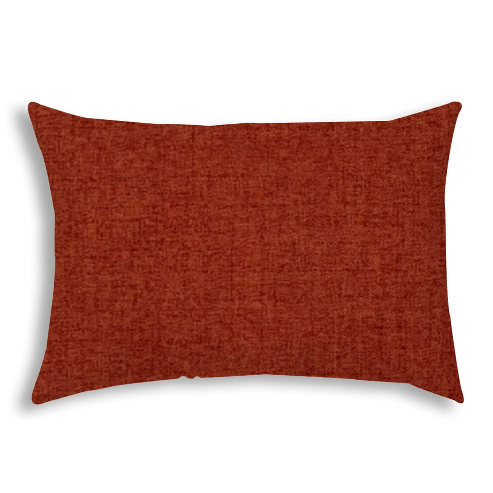14" X 20" Brick Red Indoor Outdoor Throw Pillow - Homeroots - Flyclothing LLC