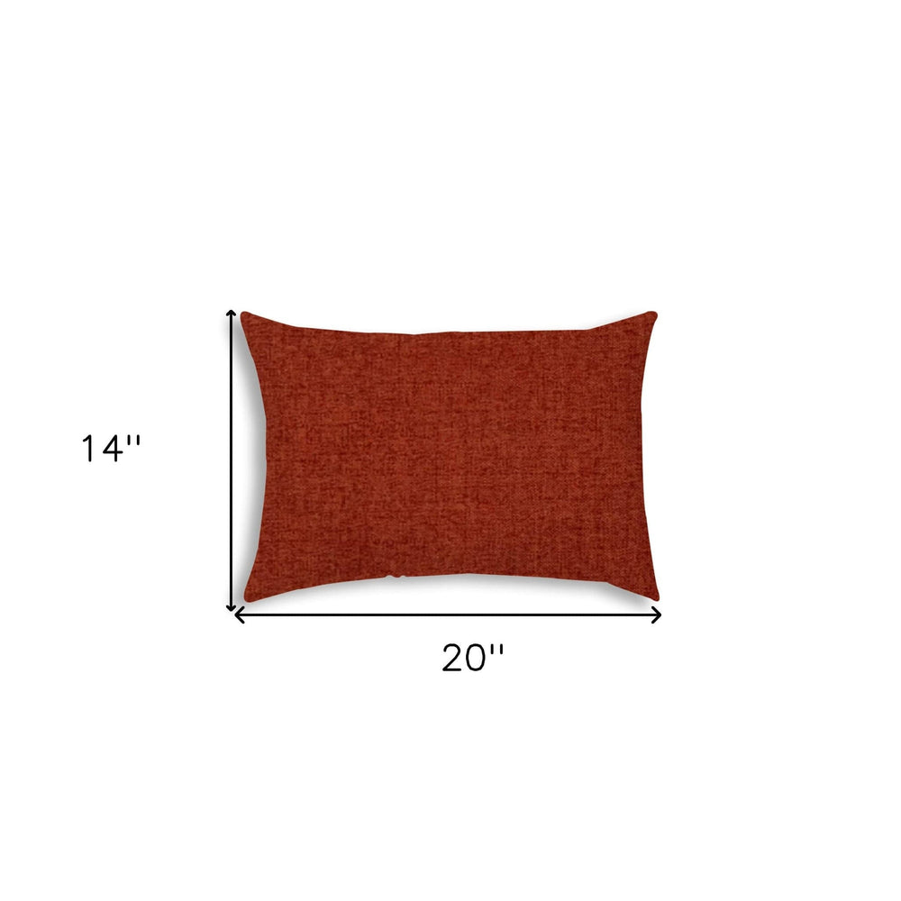 14" X 20" Brick Red Indoor Outdoor Throw Pillow - Homeroots - Flyclothing LLC