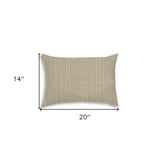 14" X 20" Brown Indoor Outdoor Throw Pillow With Texture - Homeroots - Flyclothing LLC