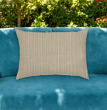14" X 20" Brown Indoor Outdoor Throw Pillow With Texture - Homeroots