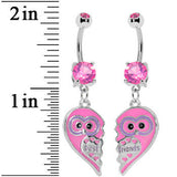 Owl Best Friends Belly Ring Set